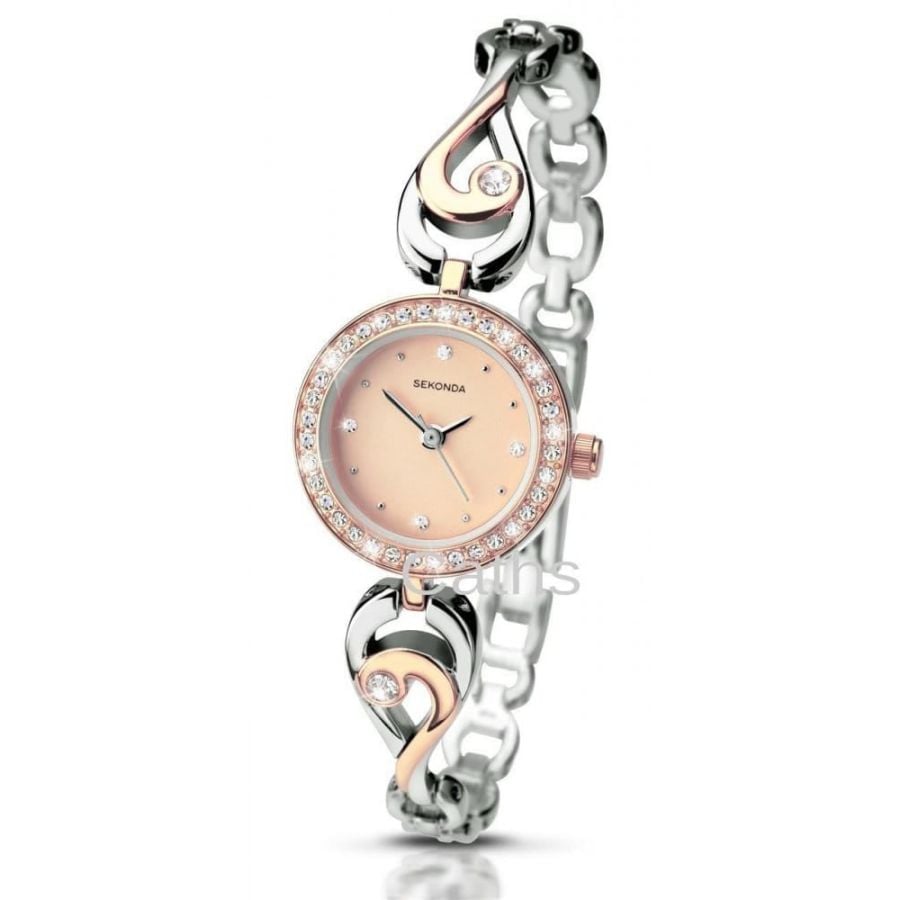 Ladies' Stainless Steel Silver and Rose Gold Wristwatch