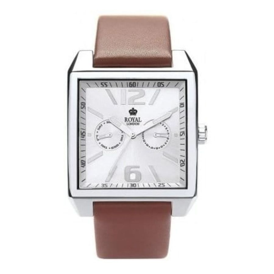 Gents Brown Leather The Headliner Strap Watch