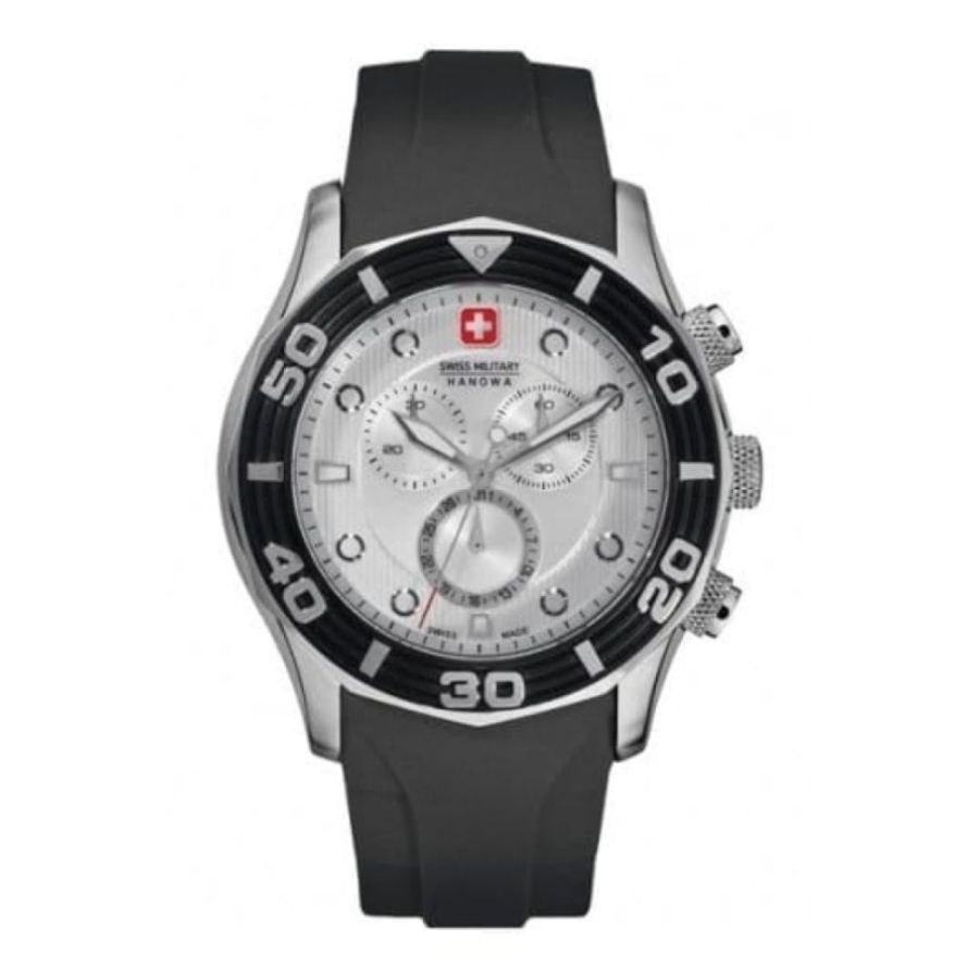 Oceanic Swiss Black Rubber Chronograph Watch