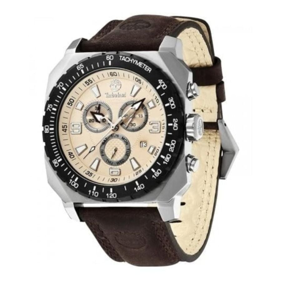 Gents Stratham Brown Leather Chronograph Watch