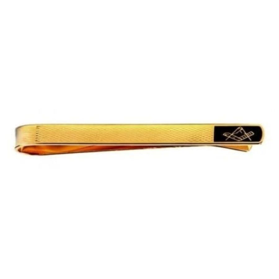 Gold Plated Tie Bar With Masonic Symbol