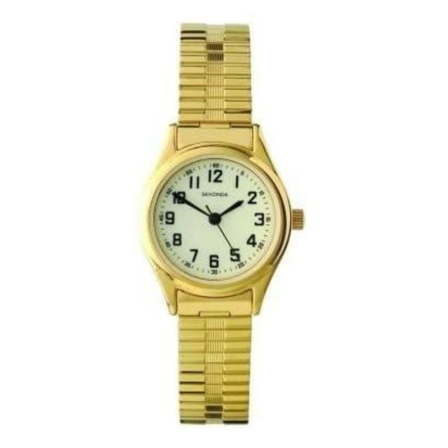 Ladies Gold Plated Expandable & Luminous Dial Watch