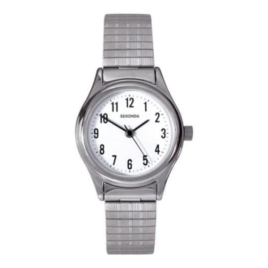Ladies Expandable Stainless Steel Strap Watch