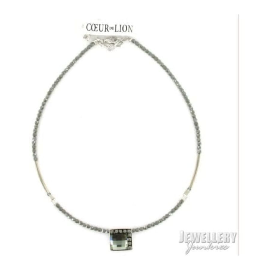 Ladies Silver Swarovski Crystal Pendant Necklace
