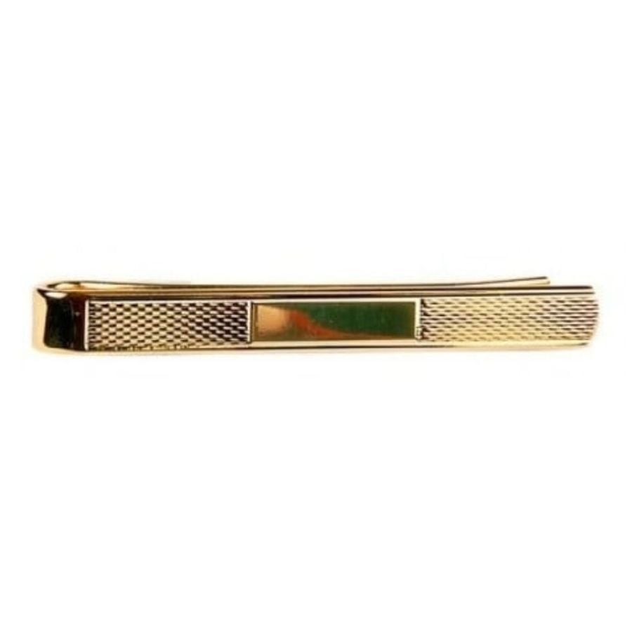 Gold Plated Textured Tie Bar